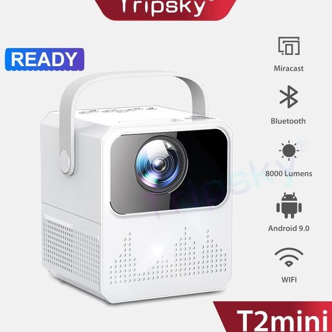 Smart Proyektor Android WIFI Mirroring HP Projector 120ANSI 6000 Lumen
