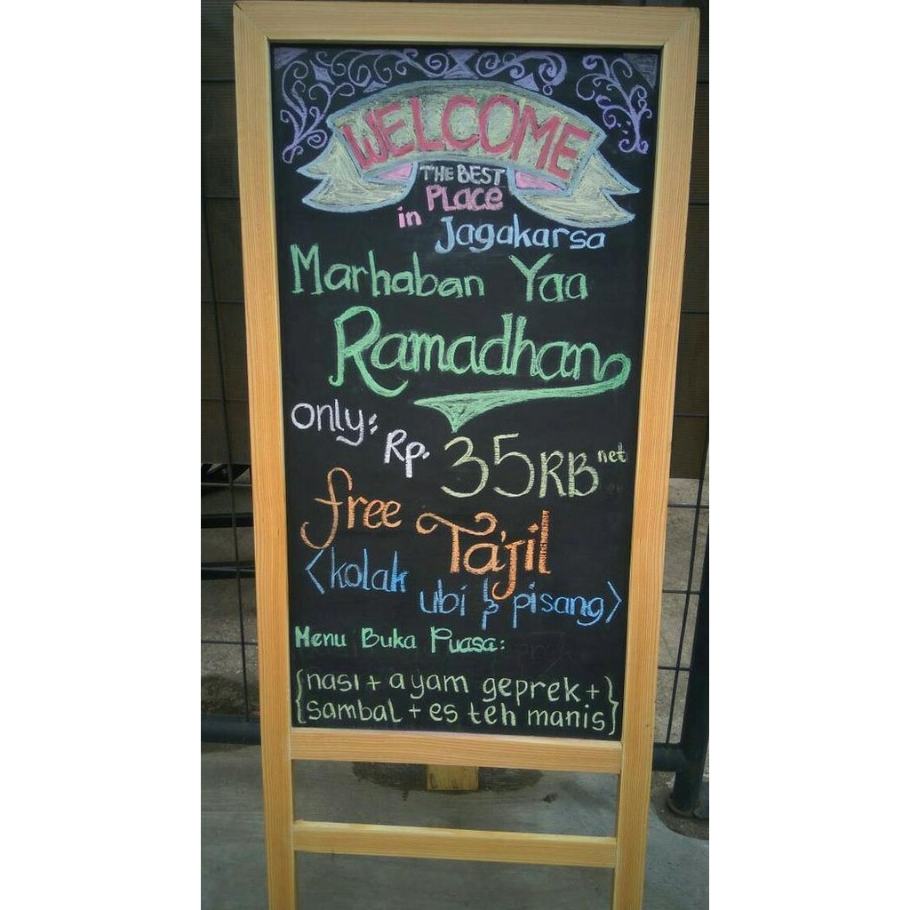 

Jual Papan Tulis Kapur Blackboard Standing 50*120Cm