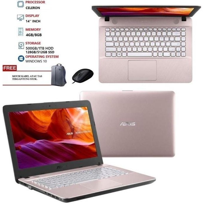 PROMO  LAPTOP ASUS X441 RAM (8GB/1TB - 8GB/512GB SSD) FREE MOUSE/TAS