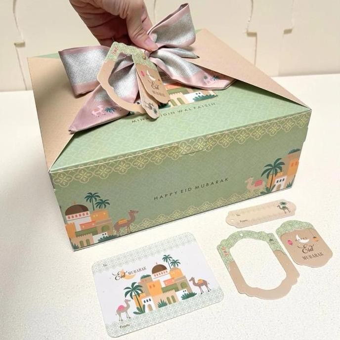 

ready stock 5 Set Box Jinjing Twilly Ishana 25x25x10 22x22x12 20x20x12 Box Kue Lapis Idul Fitri Lebaran