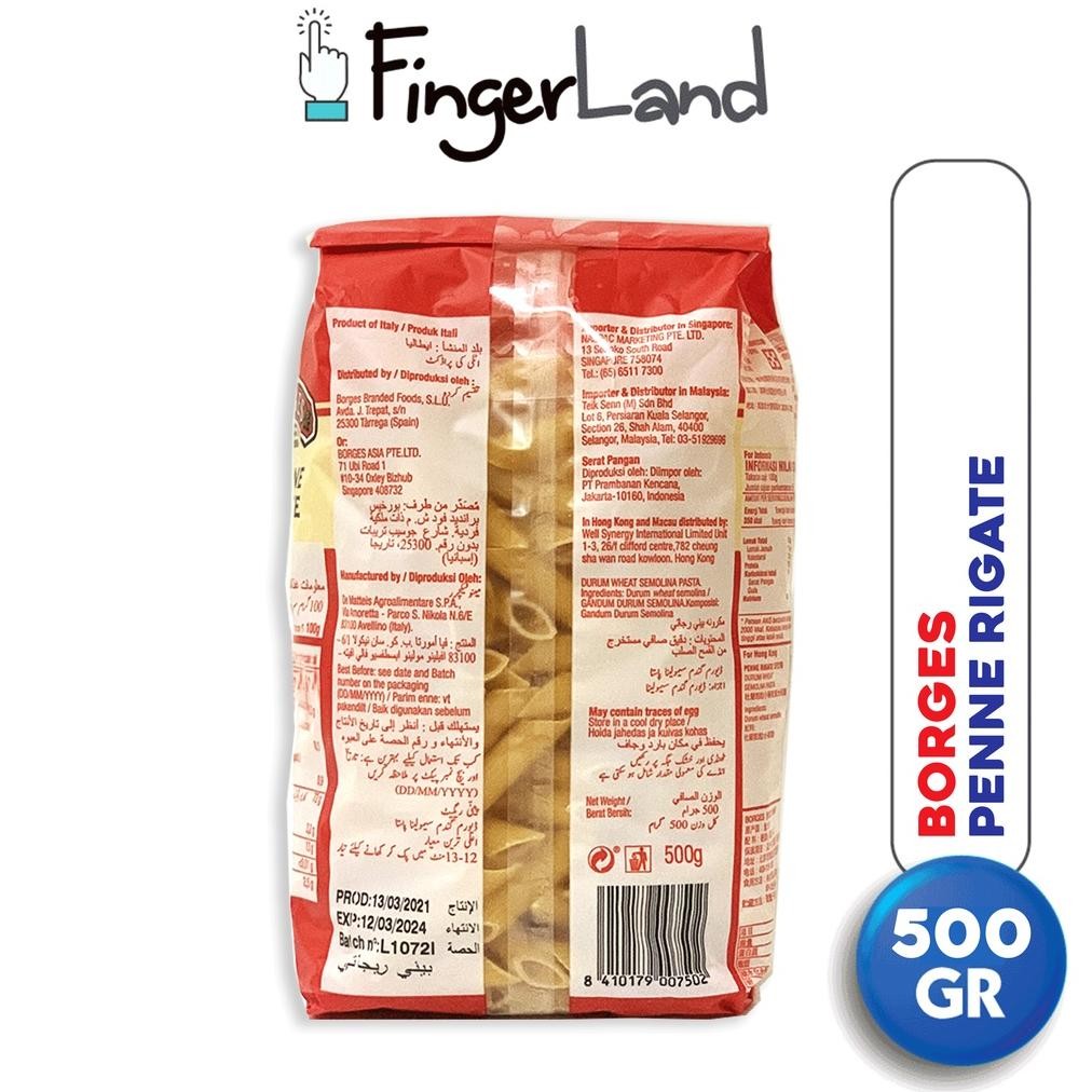 

ready BORGES Penne Rigate Pasta 500 gram Pasta Instan murah