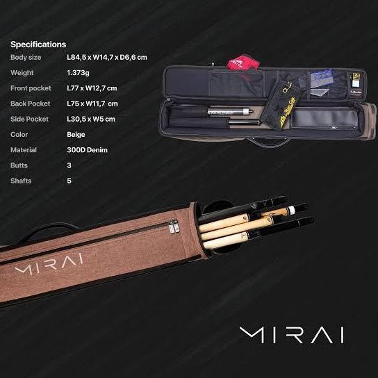 Murah Softcase Mirai 3X5 - Tas Billiard Mirai