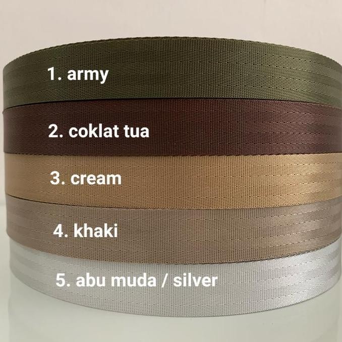 Murah Webbing 2.5 Cm Nylon Pola Seat Belt (Garis) Meteran