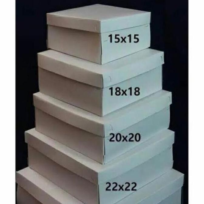 

ready stock dus putih 24x24 25x25 27x27 30x30 kemasan bapao roti bolu kue snack na