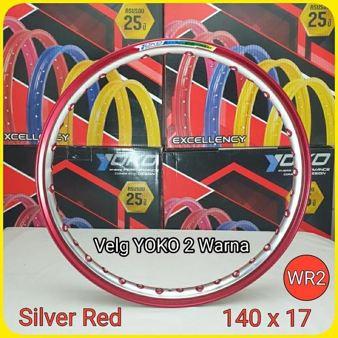 VELG ALUMUNIUM TWOTONE RING 17 YOKO (WR) KILAP