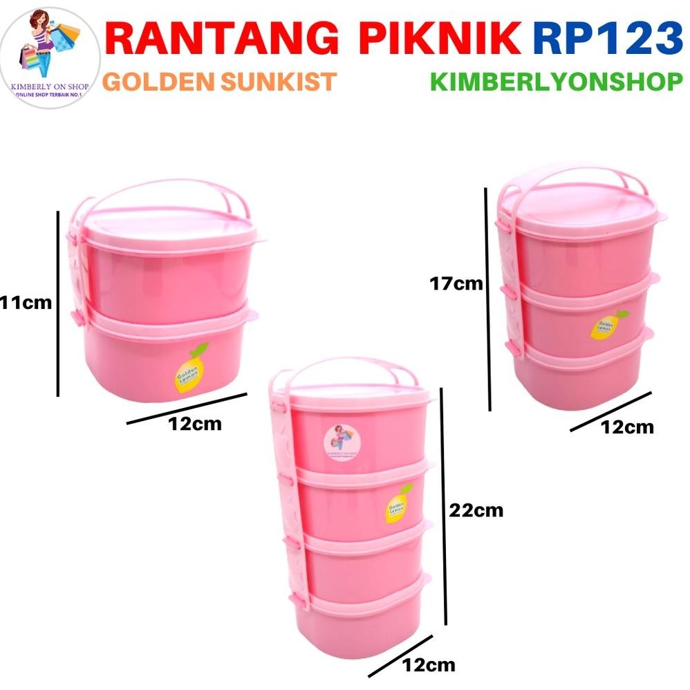 Rantang Piknik Susun Anak Wadah Saji Makanan Rp 123 Golden Sunkist Viral