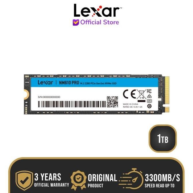 Lexar SSD NM610 PRO Pcie 3.0 NVMe M.2 1TB - LNM610 1 TB