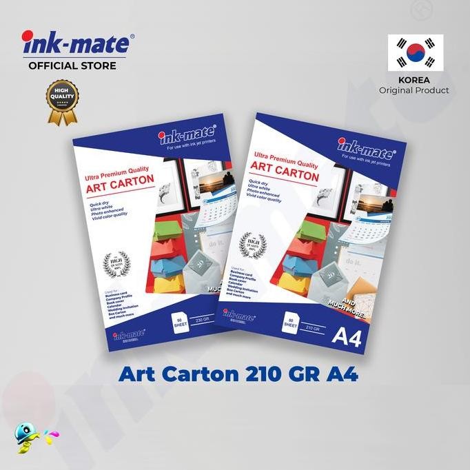 

baru Kertas Art Carton Inkmate 210gr A4