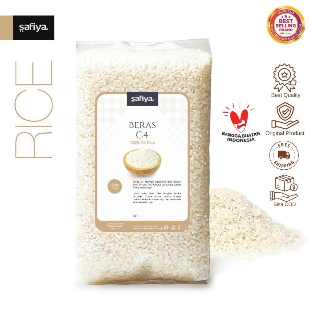 

ready Safiya Beras Organik C4 1 Kg Pulen Premium murah