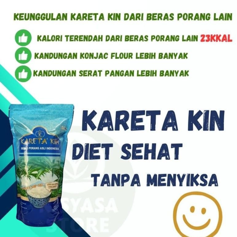 

ready Kareta kin Beras Porang 1 KG Shirataki Konjac Rice Diet Rendah Kalori murah