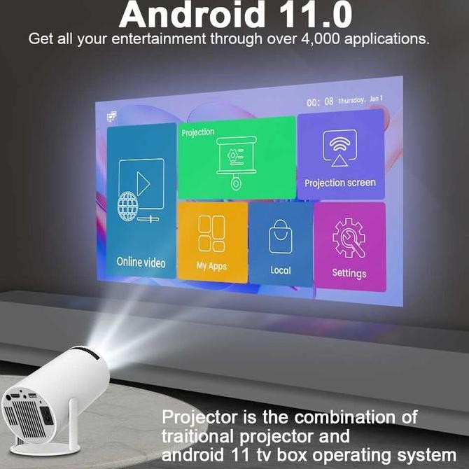 Infocus Projector Proyektor Mini 4K Android 11 Wifi Bluetooth HDMI