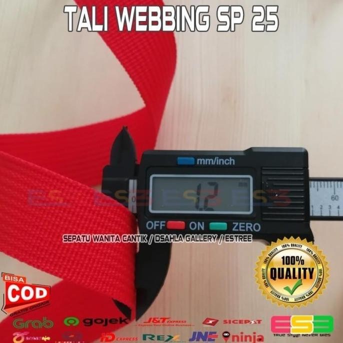Promo Tali Webbing Hijau Army/ Tali Webing 2.5 Cm Tebal Kuat/Bisban