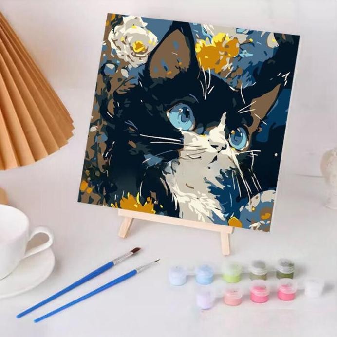 

ready UQ Paket Melukis Paint By Numbers Kit Anak Kanvas Gambar Colouring Belajar Mewarnai STY7052