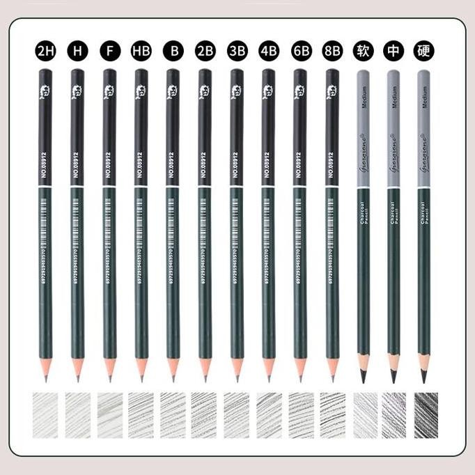 

ready Drawing Pencil Gambar Set 19/27PCS Drawing Sketch Pencil Set Tin Box Pensil Gambar