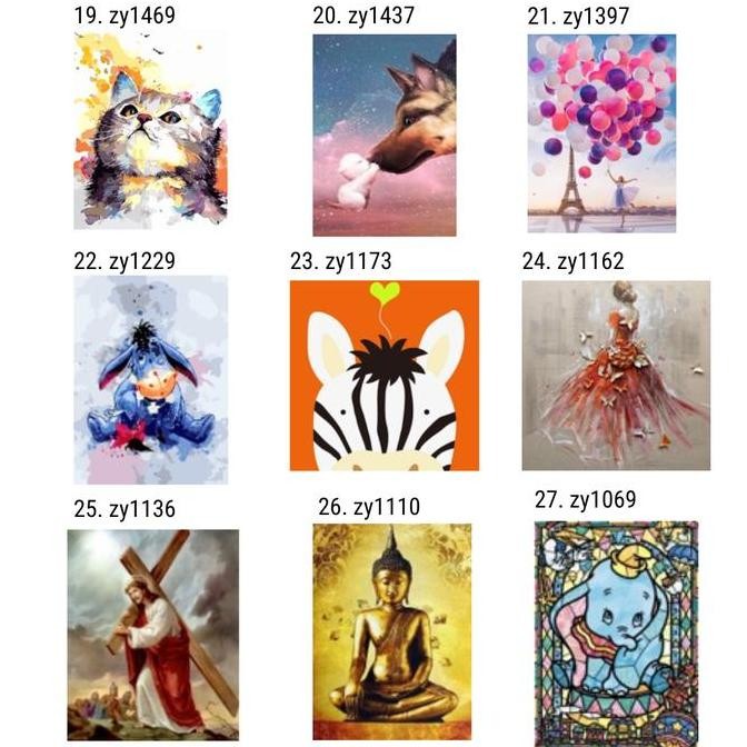 

ready 1-30 DIY KIT Paint by number ukuran 30x40cm