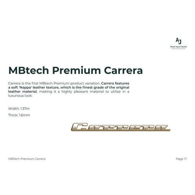 ready MBTech Carrera Meteran - Kulit Imitasi bahan jok mobil motor sofa