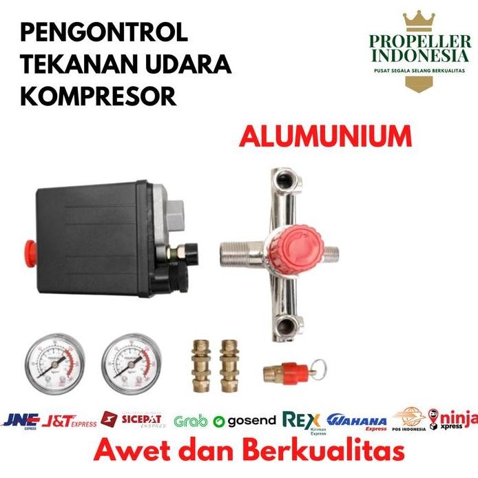 Otomatis Kompresor Regulator Set Pressure Double Gauge Angin Udara