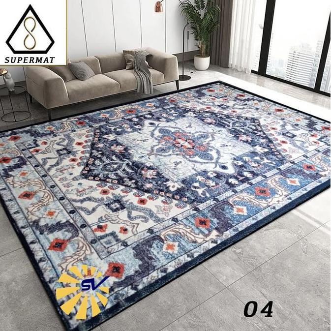 Karpet Permadani Import Terbaru Supermat Cashmere Sutra Ukuran 160 x 210 Cm - Velvet murah