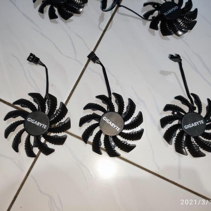 Berkualitas Fan Vga 75mm 4pin Triple Fan Gigabyte AORUS 1080 1070 1060 980 dll MURAH
