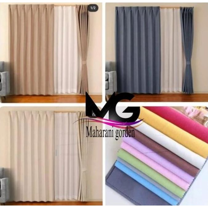 ready gorden blackkout polos kawat cantolan