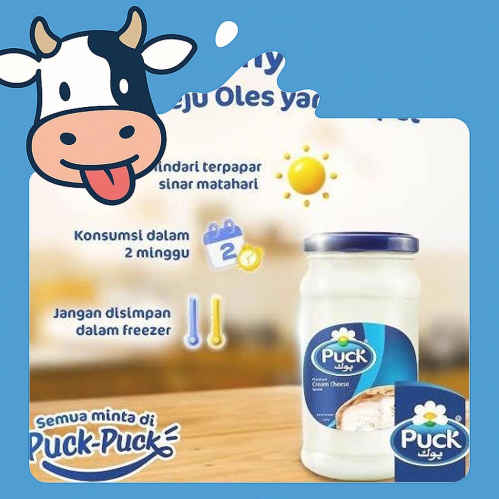 

Puck Cream Cheese Spread / Selai Keju Oles Botol Besar 240 Gr