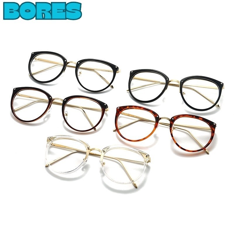 BORES Kacamata Classical 6634 Kacamata Fashion Blue Light Blocking Reder Kacamata Kotak Wanita  Kaca