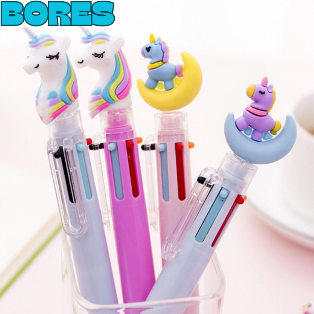 

BORES Pena Karakter Mekanik 6 Warna Unicorn Full Moon Pulpen Karakter Unicorn Warna Warni Pulpen Unicorn Multicolor Pulpen Lucu Alat Tulis Sekolah ATK Murah