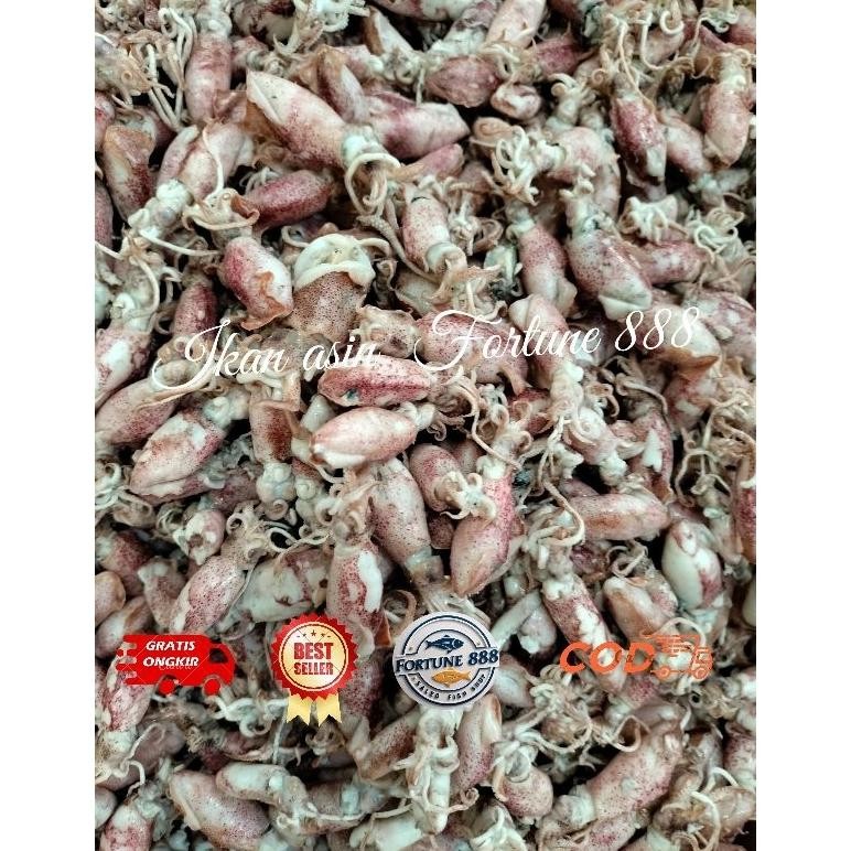 

Special Ikan Asin Cumi Rebus Baby Ukuran 1-2Cm Super 1000Gram, 500Gram, 250Gram Zx41