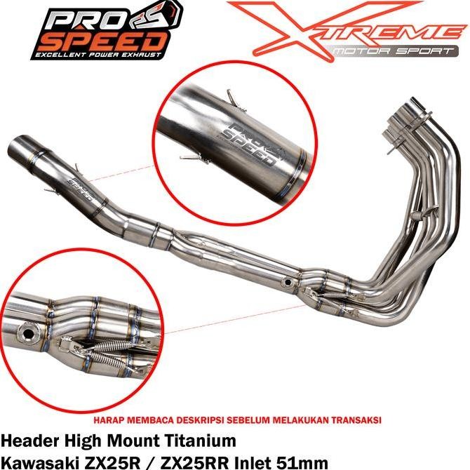 Promo Header / Pipa Knalpot Prospeed Titanium Zx25R Zx25Rr Zx 25R 25Rr