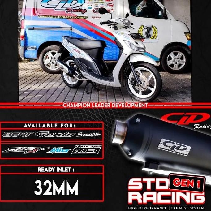 Promo Knalpot Cld Standar Racing Gen 1 Mio Sporty Mio Smile Mio Karbu Mio Soul Mio Lama Fino Karbu