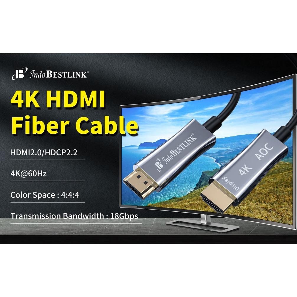 Baru Kabel Hdmi Optical 4K 25Meter /Cable Hdmi 4K Fiber Optic 25Meter/ Kabel Hdmi 25Meter Fiber Opti