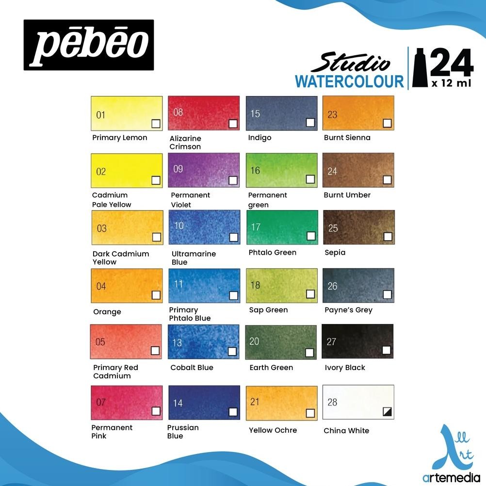 

Pebeo Studio Watercolor Paint Tube Set 12ml Cat Air Terlaris