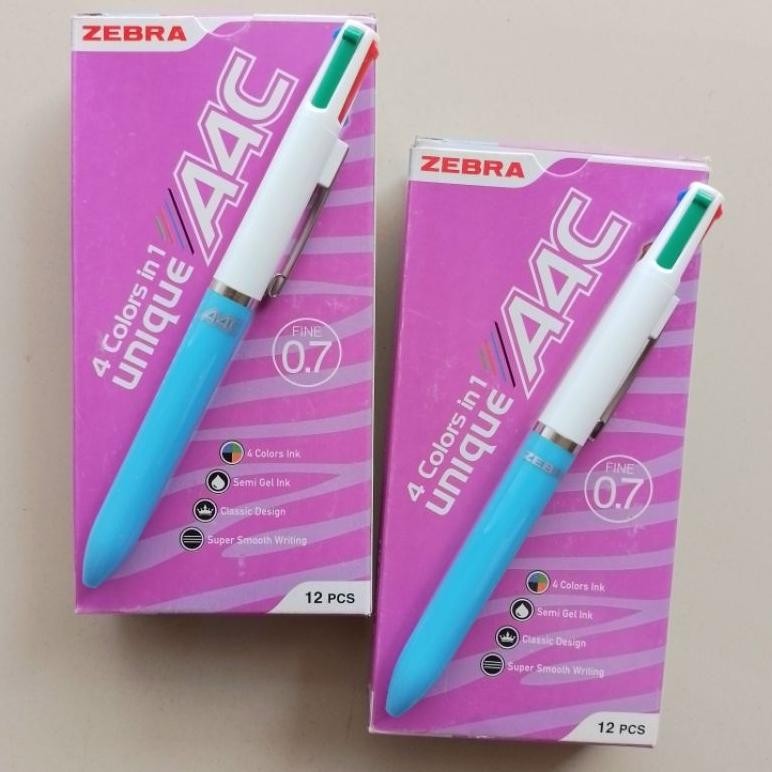 

Ballpoint Zebra A4C 0.7Mm Isi 12 Pcs | Pulpen 4 Warna Original Original