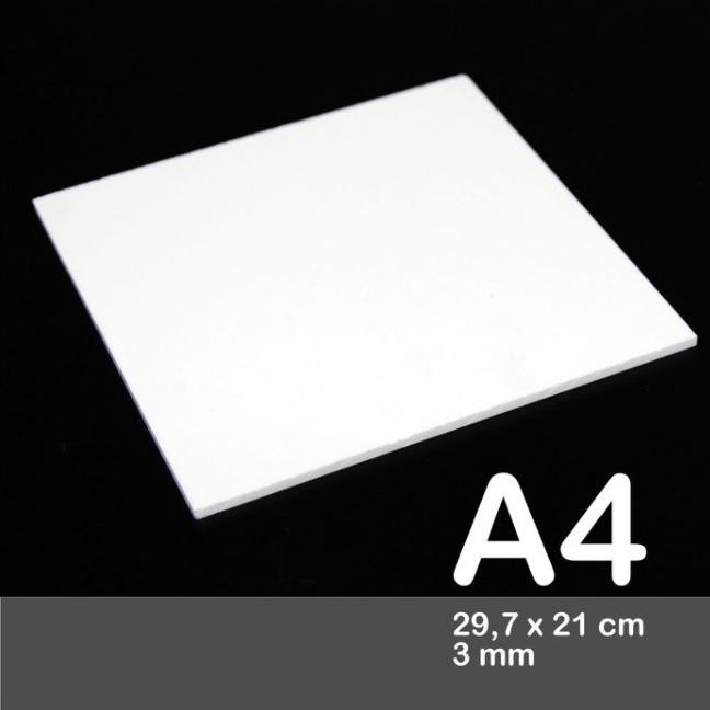 

Acrylic / Akrilik Lembaran Uk. A4 Tebal 3mm Marga Cipta (PUTIH SOLID) Terlaris