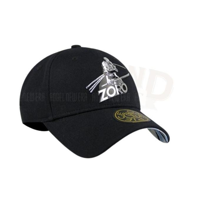 Sale Ready Stock Topi New Era Angel X One Piece Zoro Collab Anime Black Silver Dad Cap 100% Original