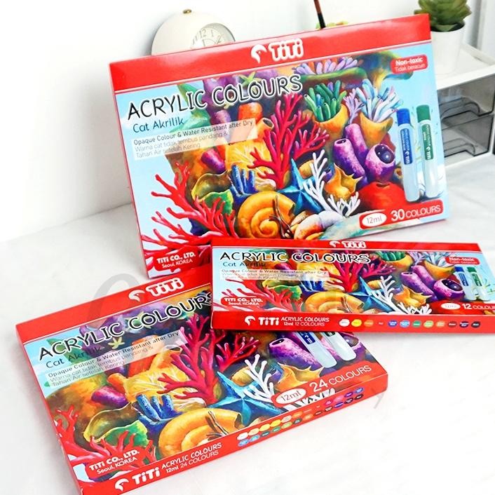 

Titi Acrylic Color 12 24 30 Warna Cat Akrilik Set 12 ML TI-AC12 Terlaris