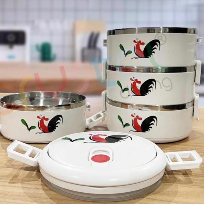 rantang ayam jago Stainless susun 4 as