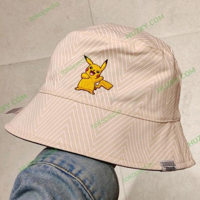 Sale Miniso X Pokemon  Bucket Hat Bolak Balik Pokemon Pikachu Psyduck
