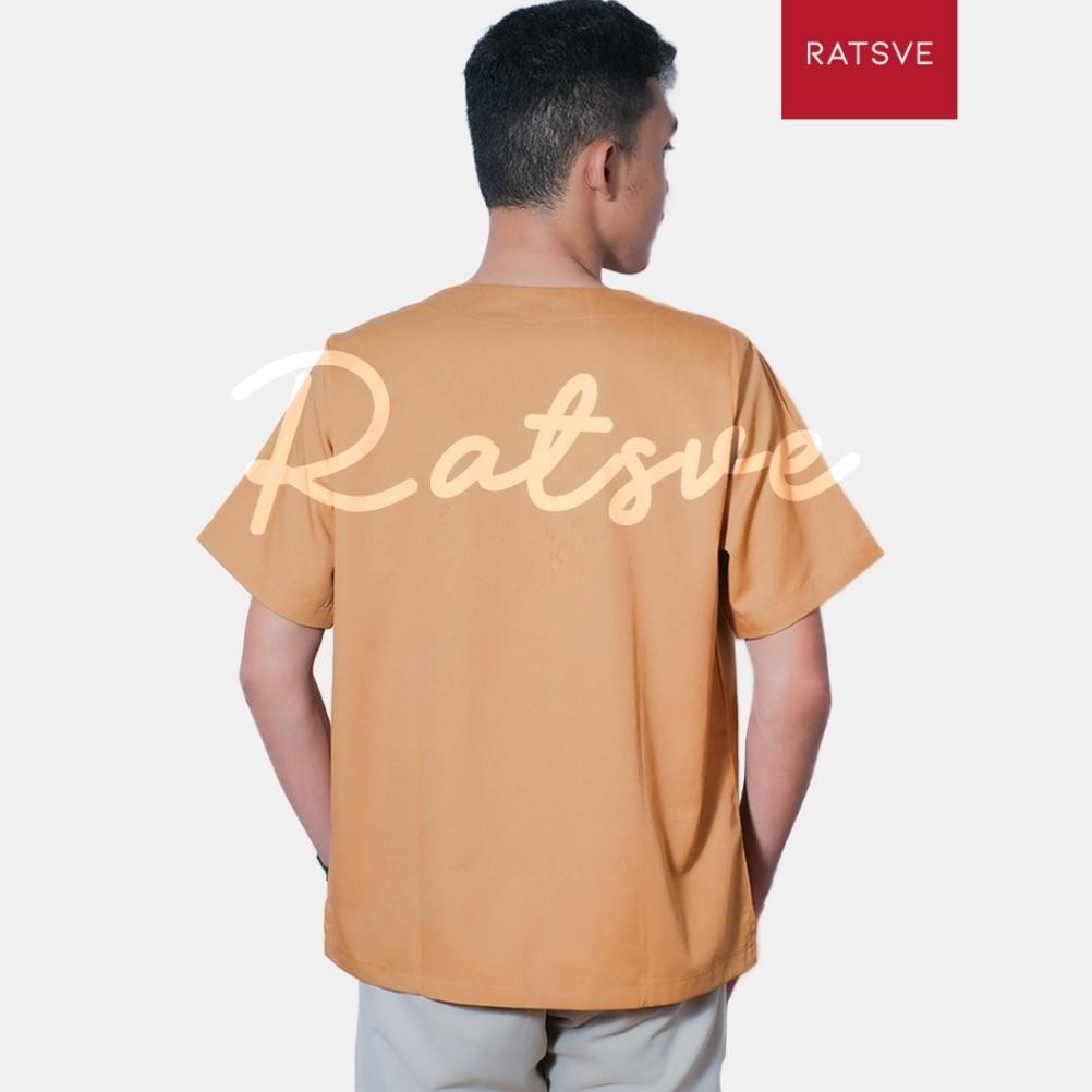 Atasan Baju Jaga Perawat Lengan Pendek / Baju OK - WARNA 1 - Scrub Dokter Ratsve [BAJU SAJA]