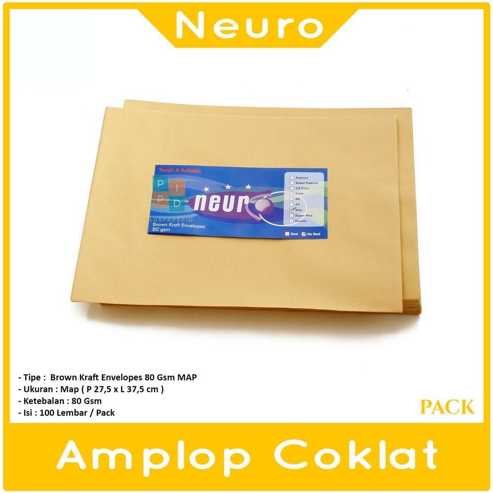 

Baru Amplop Coklat Folio Tanpa Seal 27.5x37.5cm NEURO 1 Pack