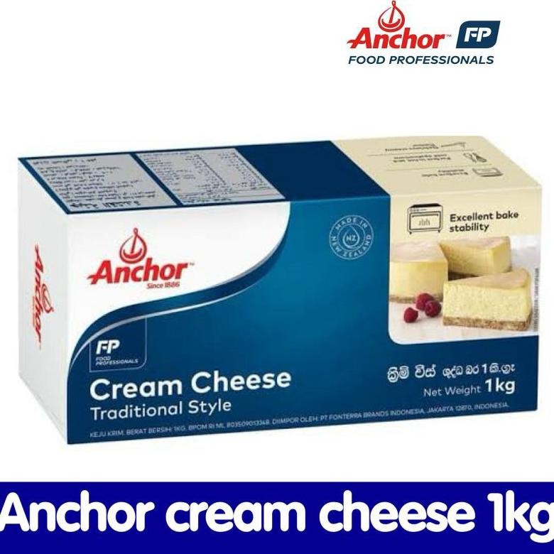 

Baru Anchor Cream Cheese 1KG - Keju Krim Lembut Premium Asli Selandia Baru