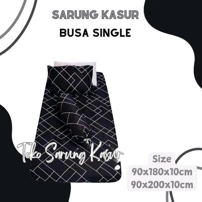 sarung kasur busa single Resleting kain bawah spunbon ukuran 180x90x10/180x120x10/180x140x10CM Sprin