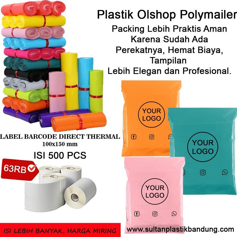 

[ 35x50 isi 50pcs ] Plastik Polymailer Warna Packing Kemasan Olshop RB07