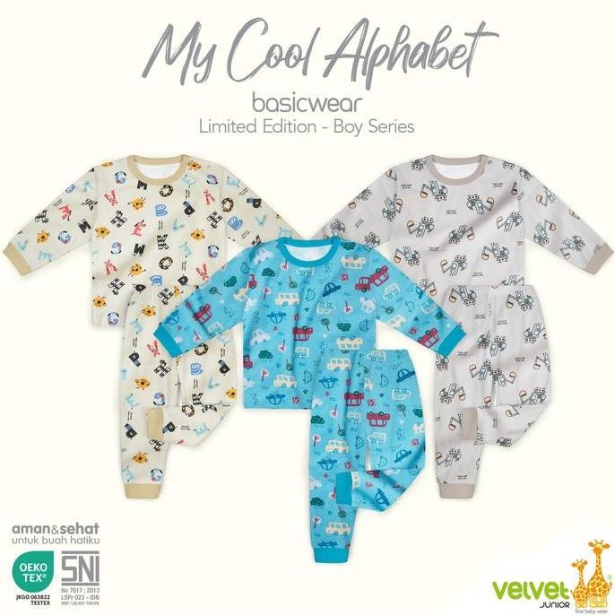 Sale Velvet Junior Setelan Limited Dreamwear Kancing Pundak Celana Panjang - 3 Stel - My Cool Alphab