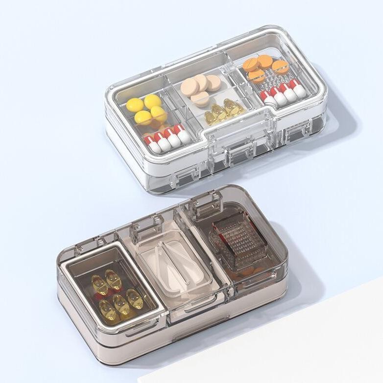 Flase Sale Tempat Kotak Obat Besar Alat Pemotong Obat Tablet Portable Tempat Obat Travel Pill Cutter