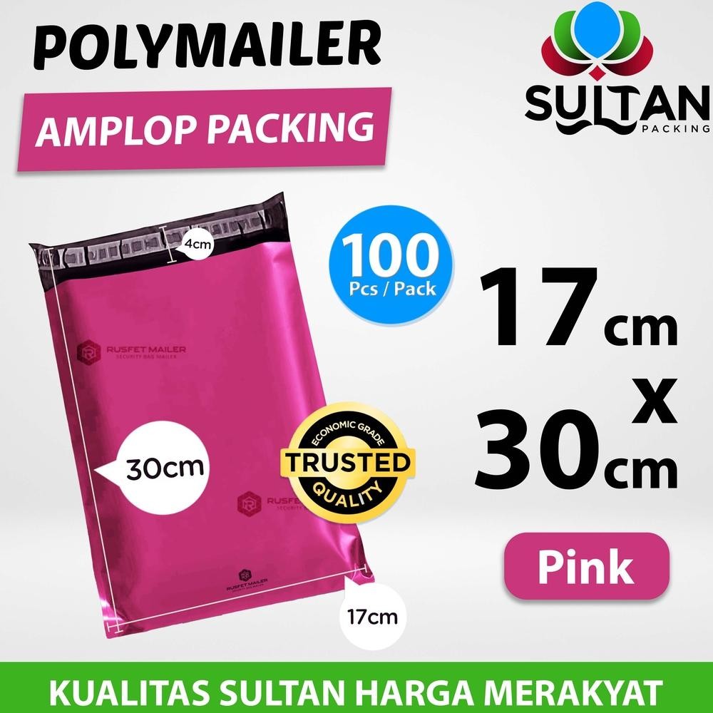 

Polymailer Pack Pink 17cm x 30cm Amplop Plastik Packing Olshop Ekonomis RB07