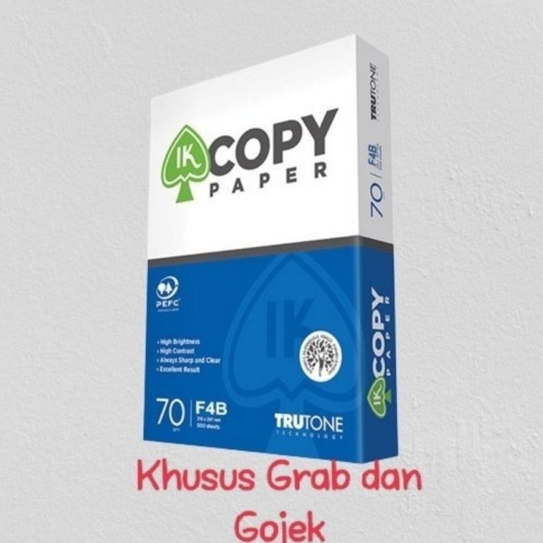 

Sale! Kertas Hvs F4 70Gsm Ik Copy Khusus Grab/Gojek / Kertas Folio