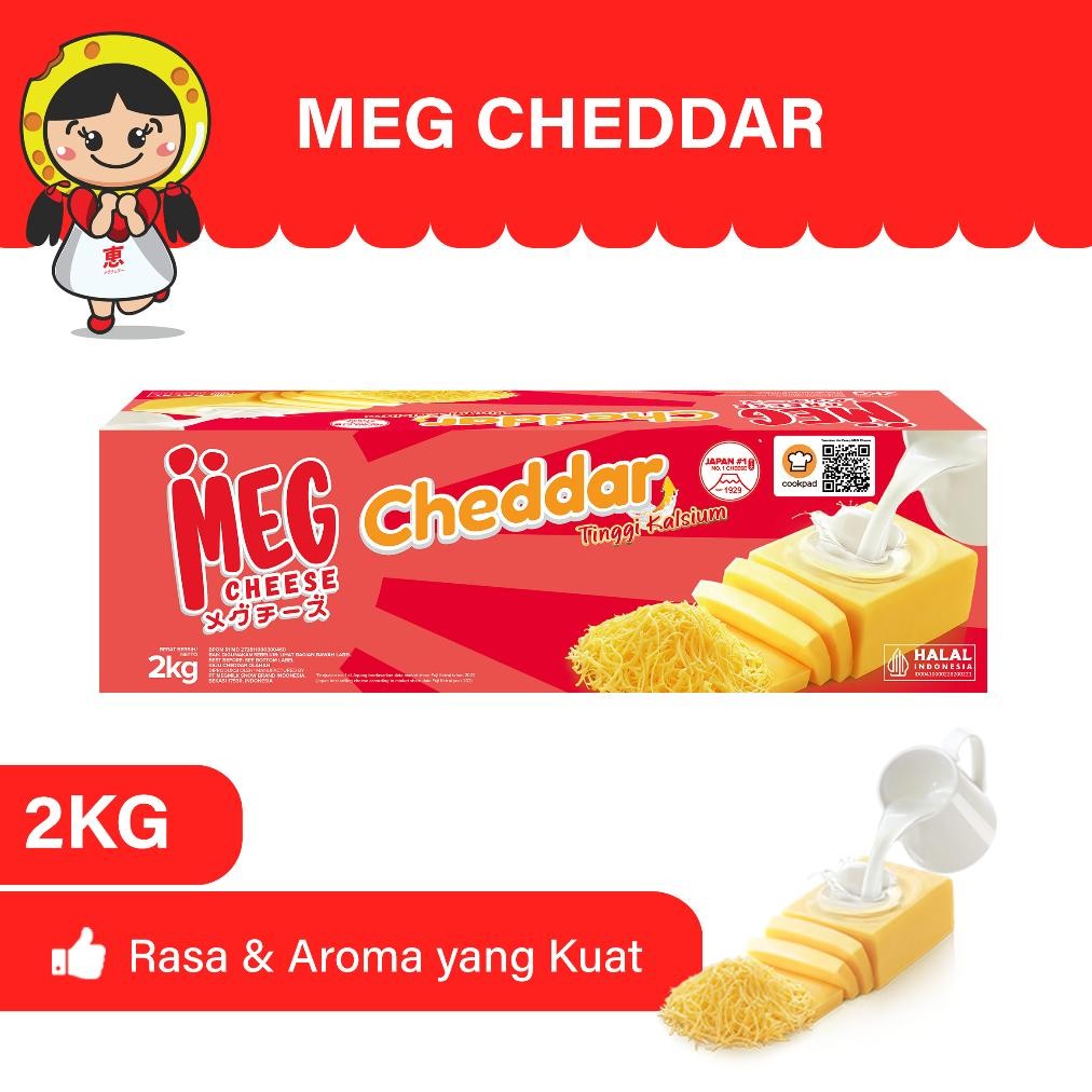 

Baru Keju Cheddar MEG 2Kg - Keju Halal untuk Usaha Roti / Pizza