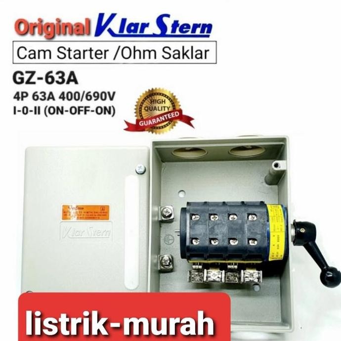 

Terlaris Klarstern Gz 63A 4P 4 Pole Ohm Saklar Handel Pln Genset 102 On-Off-On