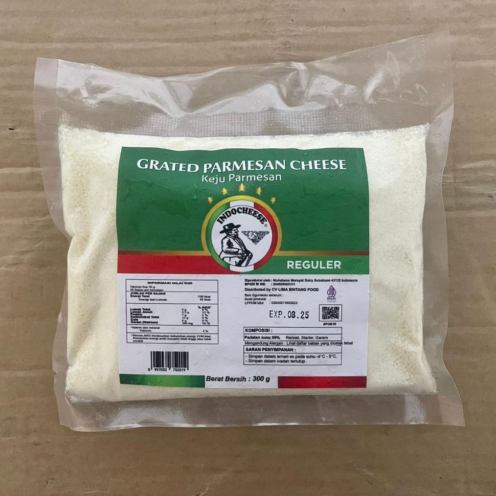 

Baru Indocheese Grated Parmesan 300gr - Keju Parmesan Bubuk Halal Grab Only